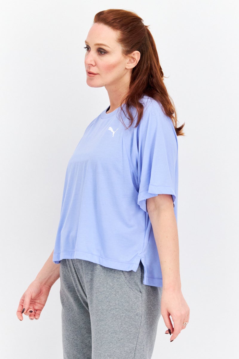 PUMA Women Sportswear Fit Short Sleeves Training Top, Lavender - Image 4